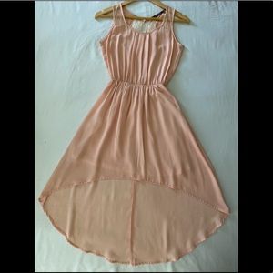 Light Pink/Cream High-Low Dress